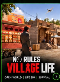 No Rules Village Life — village environment with street market