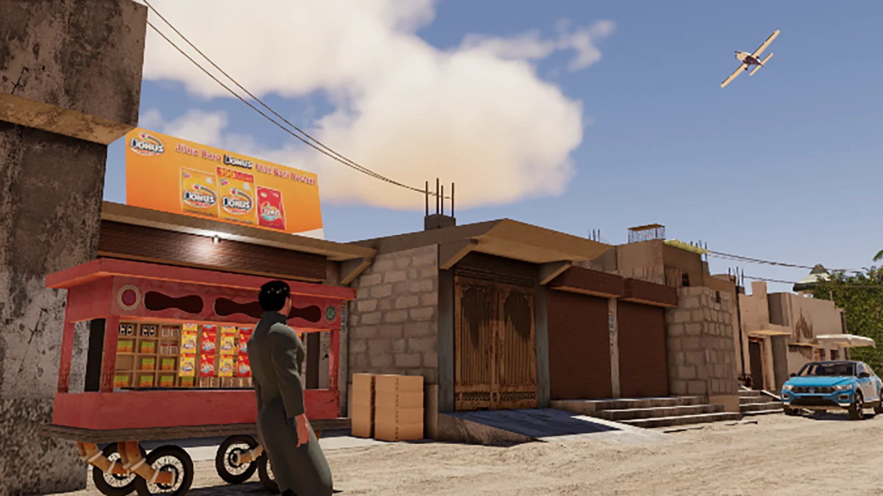 No Rules Village Life game environment with traditional village street